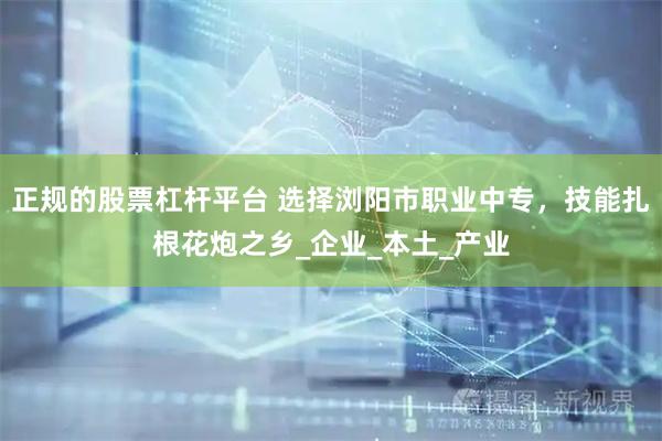 正规的股票杠杆平台 选择浏阳市职业中专，技能扎根花炮之乡_企业_本土_产业